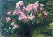 Charles-Amable Lenoir Study of Azaleas France oil painting artist